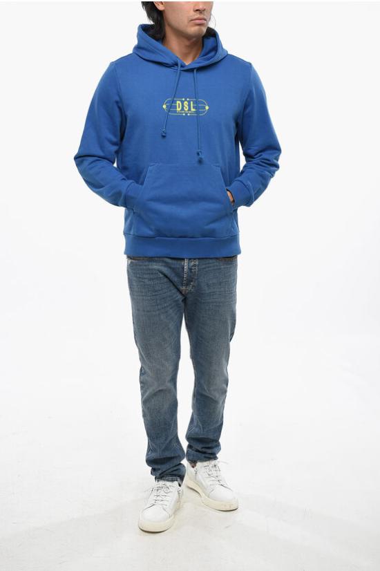  디젤 후드 티셔츠 A11556 0HAYT 8II Blue - DIESEL