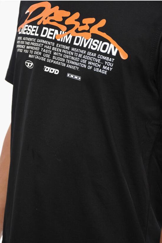  디젤 반팔 티셔츠 A11067 0CATM 900 Black - DIESEL