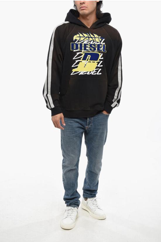  디젤 후드 티셔츠 A14801 0NMAW 9XX Brown - DIESEL