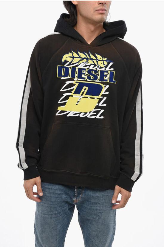  디젤 후드 티셔츠 A14801 0NMAW 9XX Brown