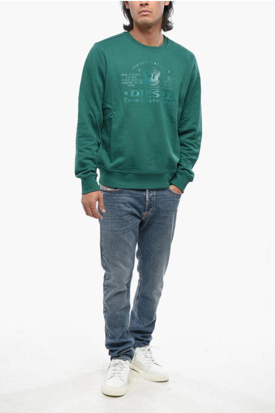  디젤 긴팔 티셔츠 A15475 RIAJH 5JB Green - DIESEL