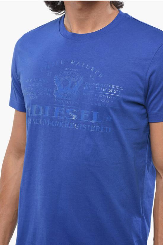  디젤 반팔 티셔츠 A15396 RPATI 89V Blue - DIESEL