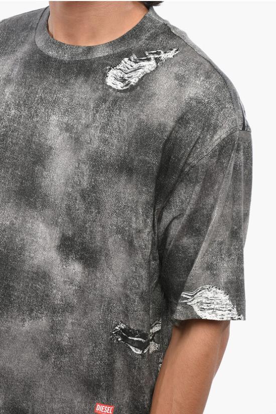  디젤 반팔 티셔츠 A13035 0DQAQ 02 Gray - DIESEL