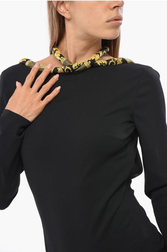  베르사체 바디수트 티셔츠 1016149 1A11613 1B000 Black - VERSACE