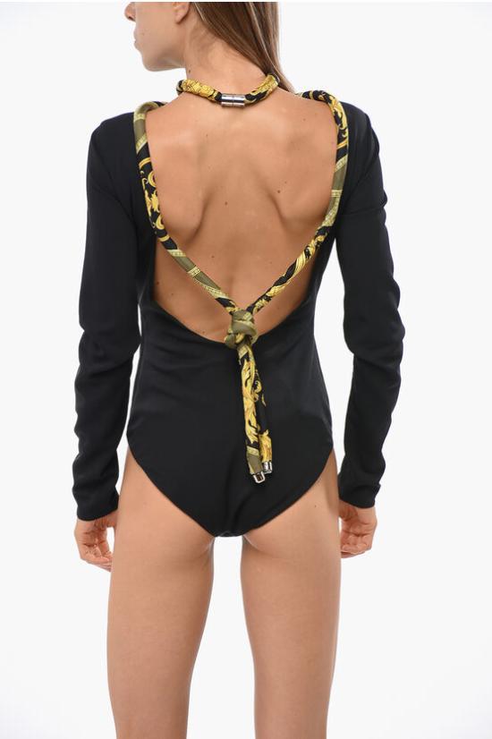  베르사체 바디수트 티셔츠 1016149 1A11613 1B000 Black - VERSACE