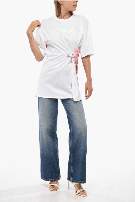  베르사체 반팔 티셔츠 1011320 1A11605 2W070 White - VERSACE