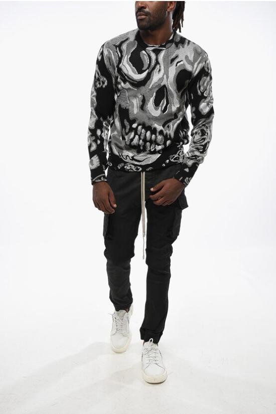  알렉산더 맥퀸 스웨터 795771Q1BAI 1038 Grigio Bianco e Nero - ALEXANDER MCQUEEN