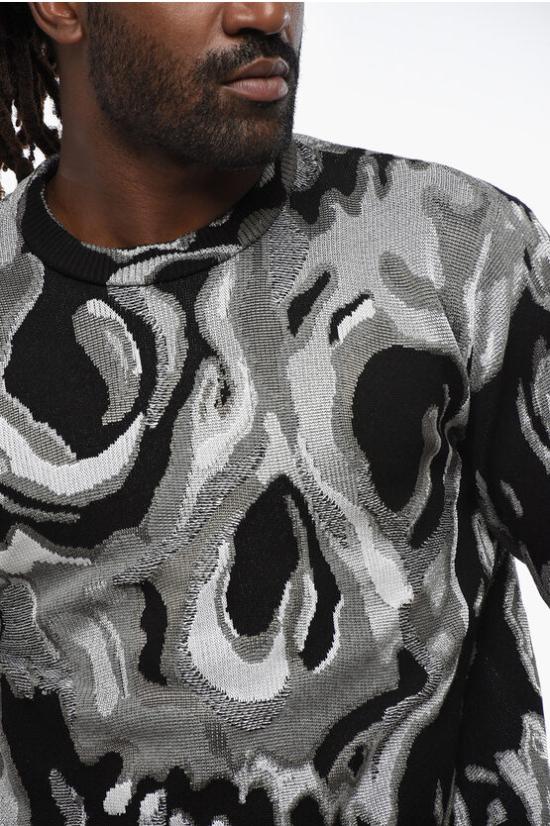  알렉산더 맥퀸 스웨터 795771Q1BAI 1038 Grigio Bianco e Nero - ALEXANDER MCQUEEN