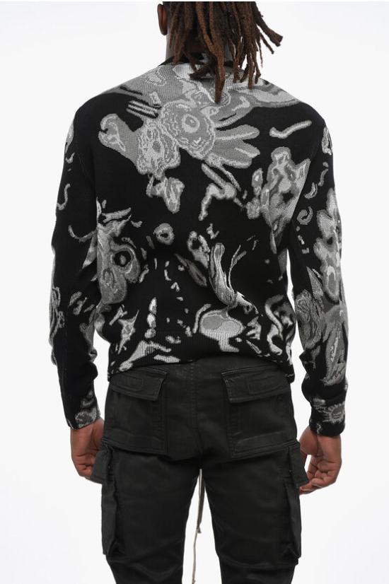  알렉산더 맥퀸 스웨터 795771Q1BAI 1038 Grigio Bianco e Nero - ALEXANDER MCQUEEN