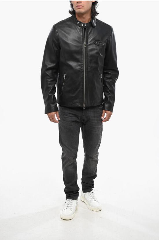  디젤 가죽 자켓 A08598 0AJIR 9XX Black - DIESEL