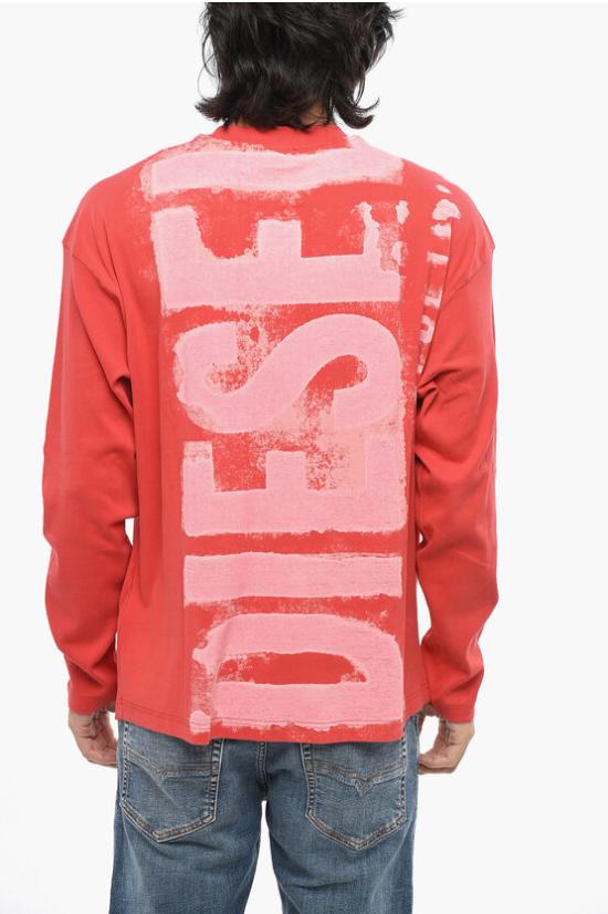  디젤 긴팔 티셔츠 A06600 0JEAI 44Q Red - DIESEL