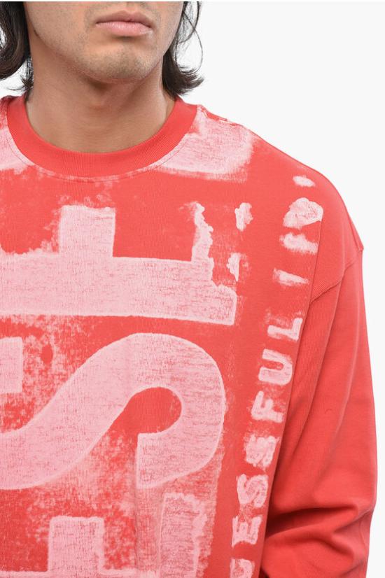  디젤 긴팔 티셔츠 A06600 0JEAI 44Q Red - DIESEL