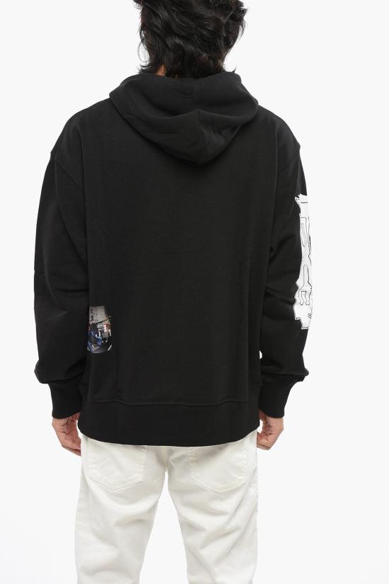  디젤 후드 티셔츠 A03592 0IEAX 9XX Black - DIESEL