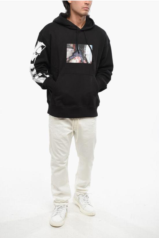  디젤 후드 티셔츠 A03592 0IEAX 9XX Black - DIESEL