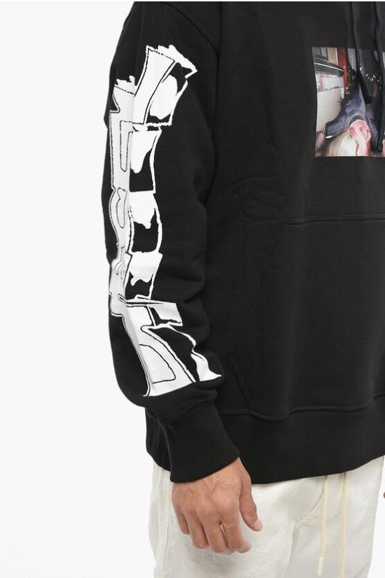  디젤 후드 티셔츠 A03592 0IEAX 9XX Black - DIESEL