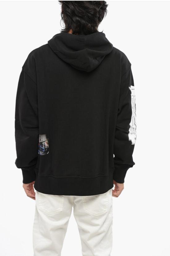  디젤 후드 티셔츠 A03592 0IEAX 9XX Black - DIESEL