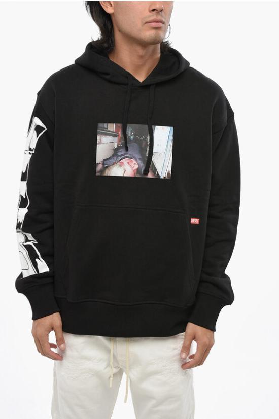  디젤 후드 티셔츠 A03592 0IEAX 9XX Black