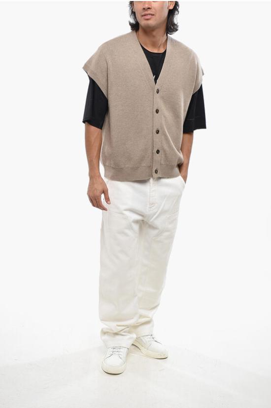  디올 니트 베스트 493M234AT862 130 Beige - DIOR