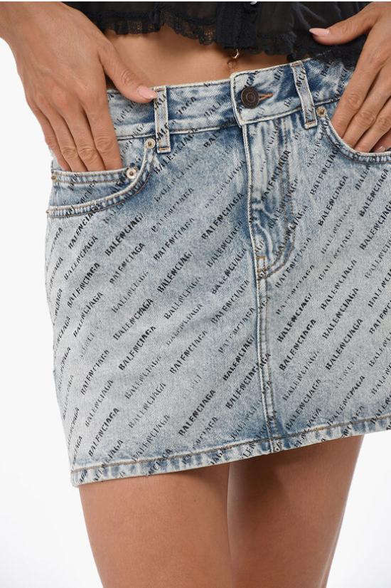  발렌시아가 숏 스커트 744972 TQW66 4141 Blue - BALENCIAGA