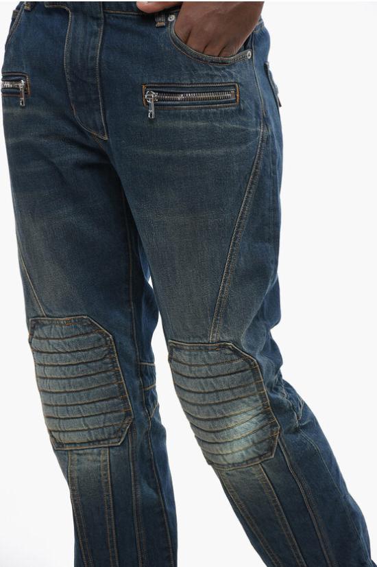  발망 데님 팬츠 DH0MI090DD63 6KD Blue - BALMAIN