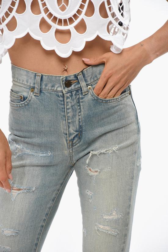  생로랑 데님 팬츠 421236 Y806K 4164 Blue - SAINT LAURENT