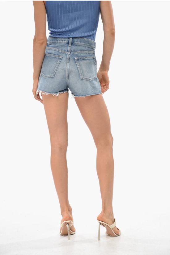  생로랑 데님 숏팬츠 542765 YD852 4450 Blue - SAINT LAURENT