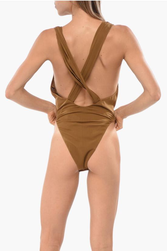  생로랑 바디수트 티셔츠 801493 Y7I18 2191 Beige - SAINT LAURENT