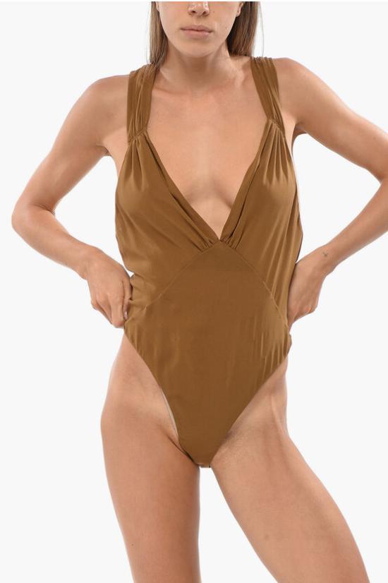  생로랑 바디수트 티셔츠 801493 Y7I18 2191 Beige