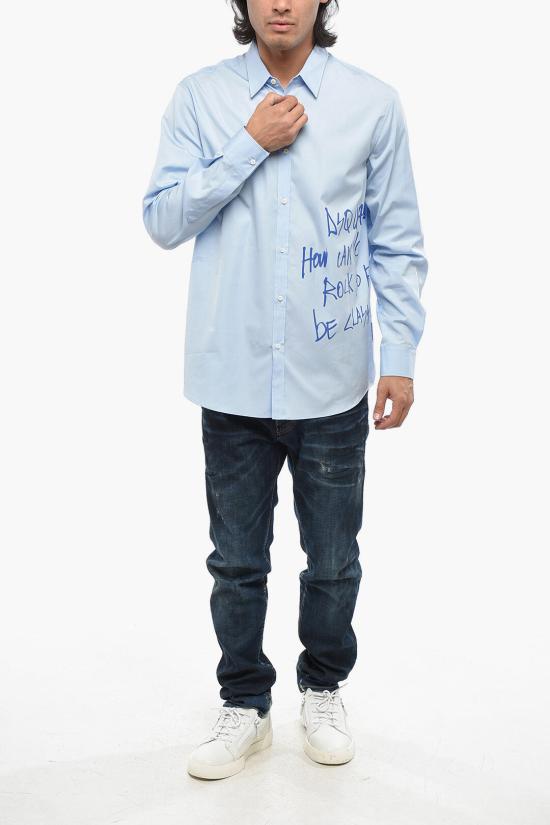  디스퀘어드2 긴팔 셔츠 S71DM0669 S36275 465 Light blue - DSQUARED2