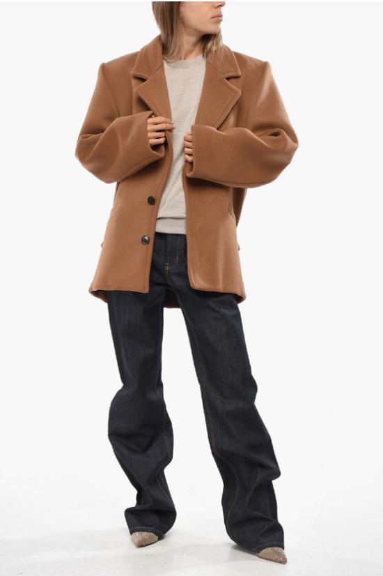  생로랑 코트 808239Y060R2577 Brown - SAINT LAURENT