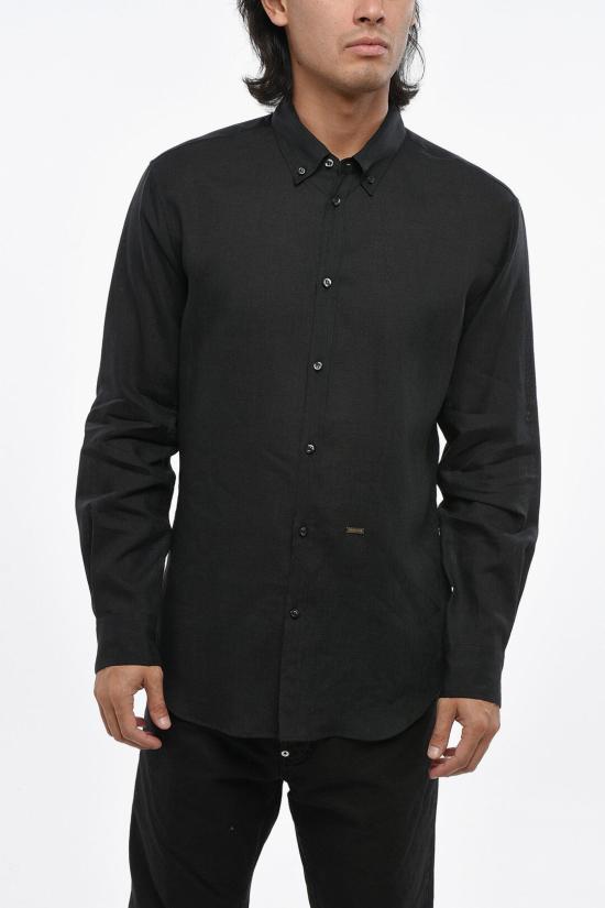  디스퀘어드2 긴팔 셔츠 S74DM0395 S52588 900 Black