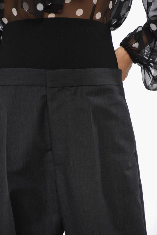  알라이아 스트레이트 팬츠 AA9P02386 T467 830 Black - ALAIA