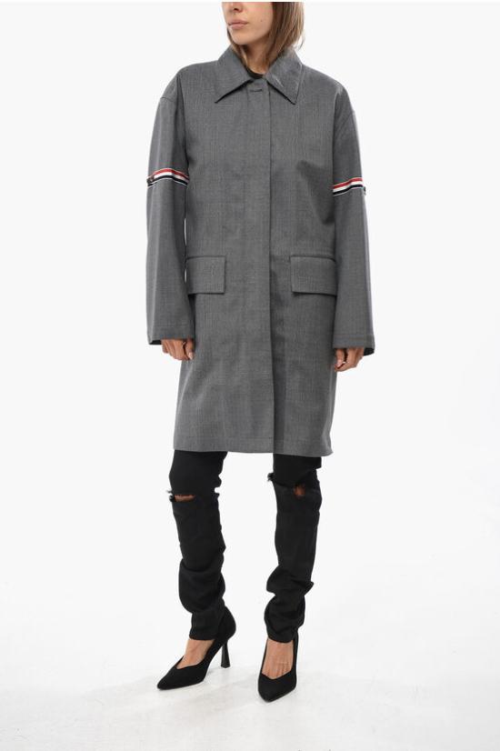  톰브라운 코트 FOC859O F0696 035 Gray - THOM BROWNE