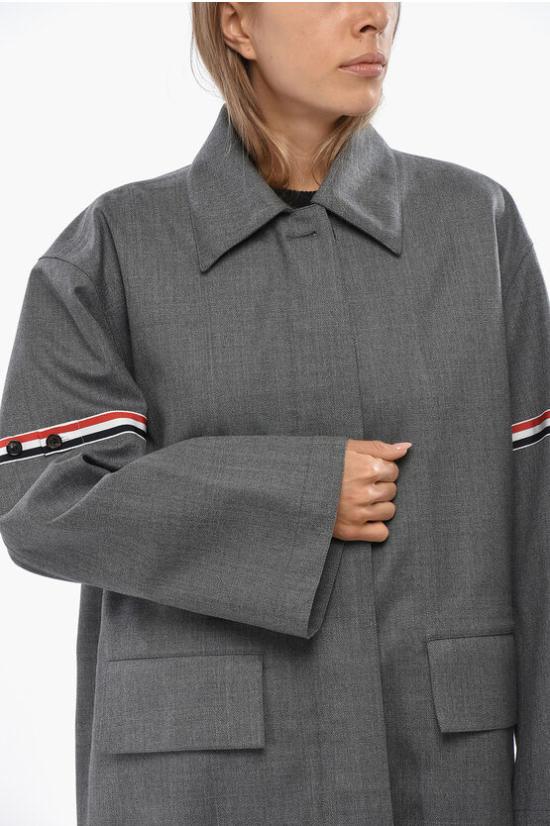  톰브라운 코트 FOC859O F0696 035 Gray - THOM BROWNE