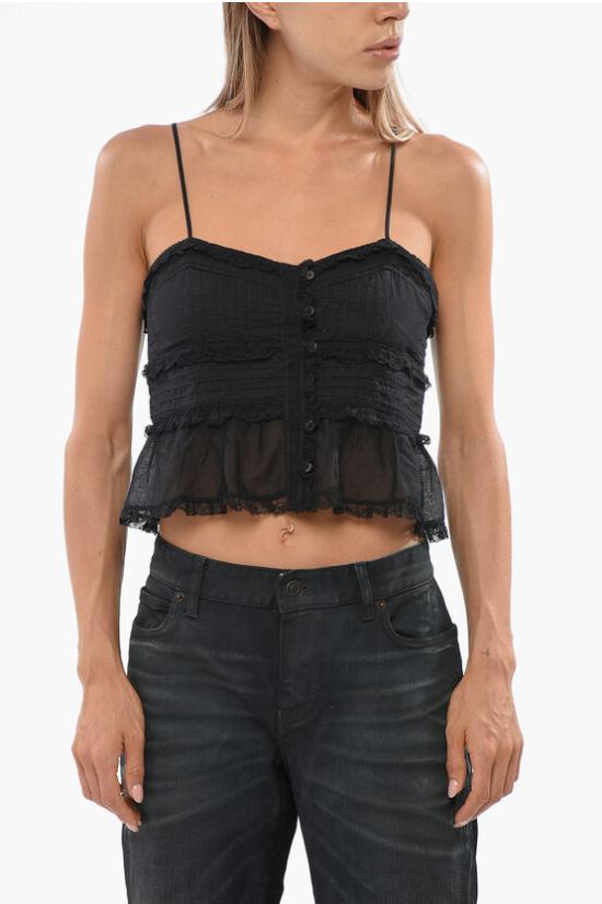  이자벨마랑 민소매 티셔츠 HT0447FA B3J06E 01BK Black