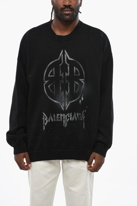  발렌시아가 스웨터 793662 T3324 1070 Black