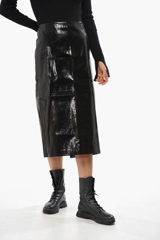  알렉산더 맥퀸 롱 스커트 808575 QBACW 1000 Black