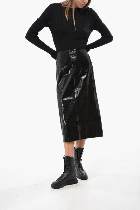  알렉산더 맥퀸 롱 스커트 808575 QBACW 1000 Black - ALEXANDER MCQUEEN