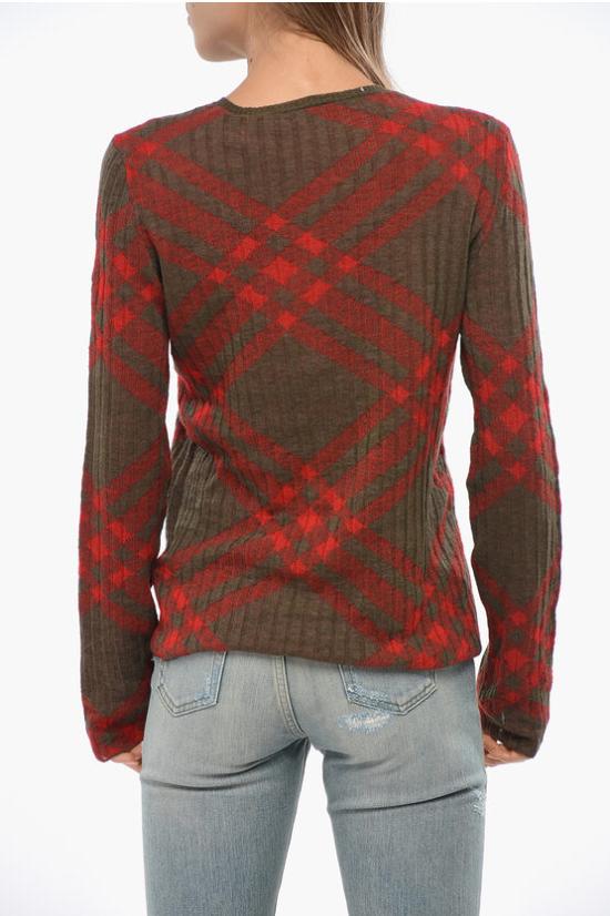  버버리 가디건 8093583 C1205 Rosso Verde - BURBERRY