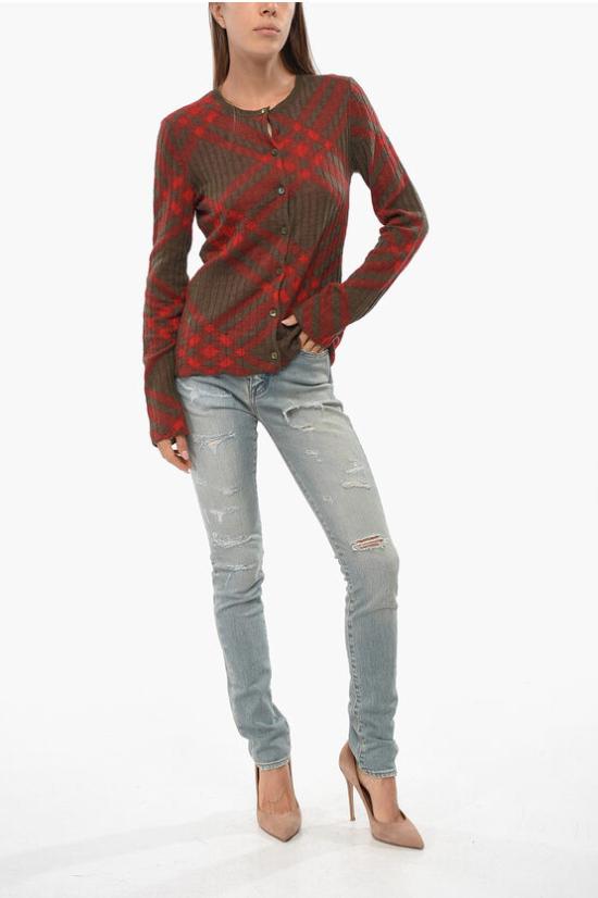  버버리 가디건 8093583 C1205 Rosso Verde - BURBERRY