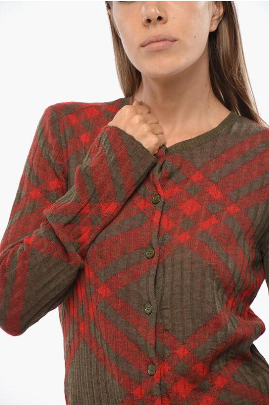  버버리 가디건 8093583 C1205 Rosso Verde - BURBERRY