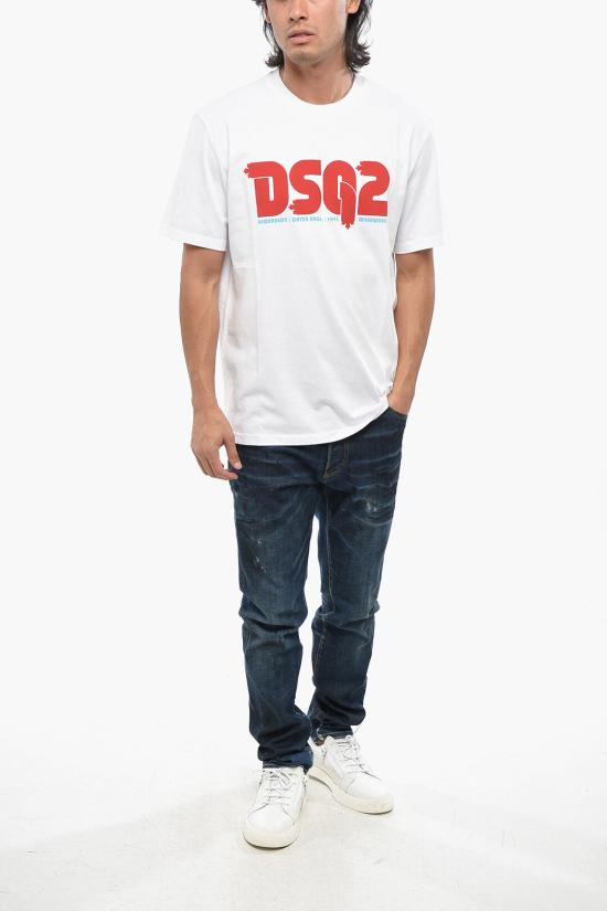  디스퀘어드2 반팔 티셔츠 S71GD1455 D20020 100 White - DSQUARED2