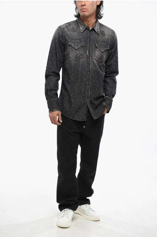  디스퀘어드2 데님 셔츠 S71DM0729 S30826 900 Black - DSQUARED2