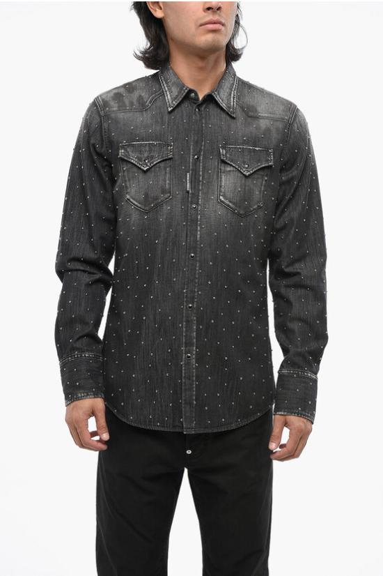  디스퀘어드2 데님 셔츠 S71DM0729 S30826 900 Black