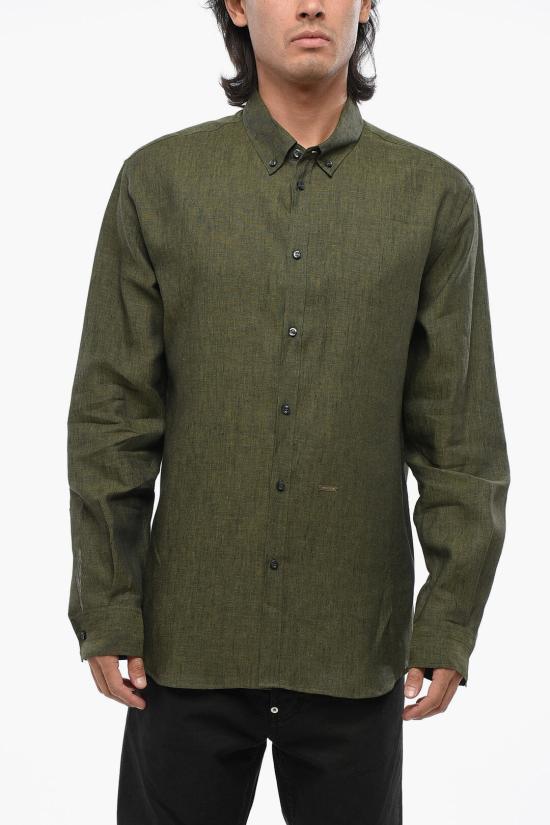  디스퀘어드2 긴팔 셔츠 S74DM0395 S52588 727 Military Green