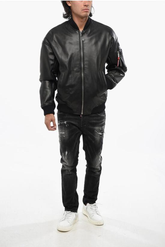  디스퀘어드2 봄버 자켓 S74AM1502 SY1602 900 Black - DSQUARED2