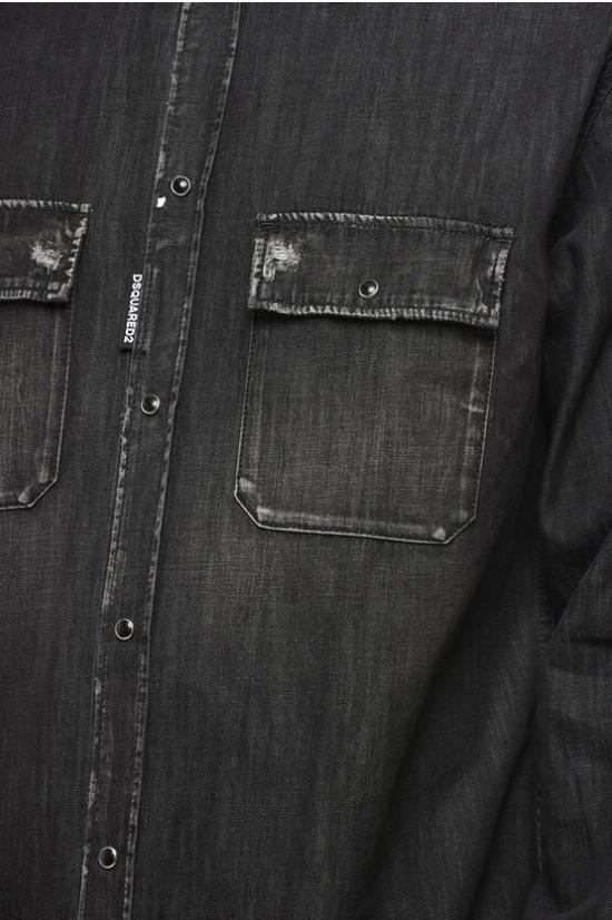  디스퀘어드2 데님 셔츠 S74DM0849 S30826 900 Black - DSQUARED2