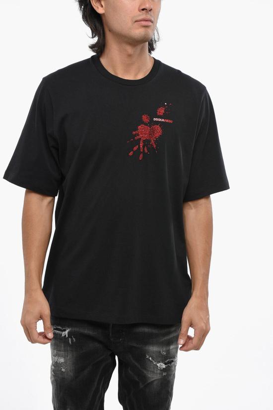  디스퀘어드2 반팔 티셔츠 S74GD1343 S24662 900 Black