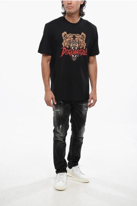  디스퀘어드2 반팔 티셔츠 S74GD1316 D20014 900 Black - DSQUARED2