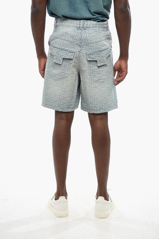  발망 데님 숏팬츠 AH0MB006DD276FF Blue - BALMAIN